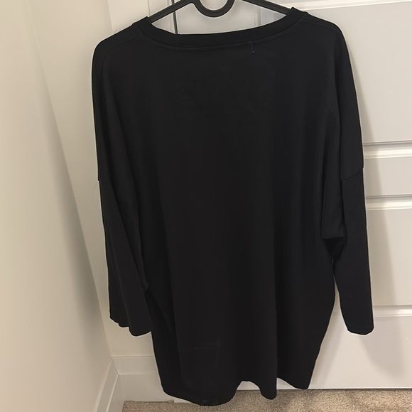 Calvin Klein black crewneck liquid touch oversized long sleeve top Sz XL - Picture 6 of 14